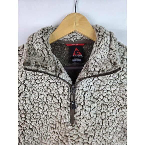 Gerry Womens Sweatshirt Size Small Brown Sherpa 1/4 Zip Long Sleeve Pullover - Picture 2 of 12